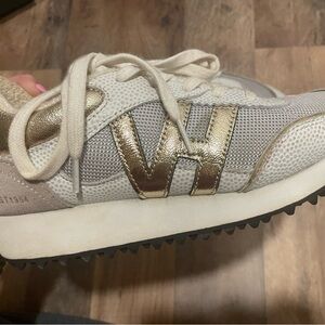 Vintage Havana White and Gold Sneakers